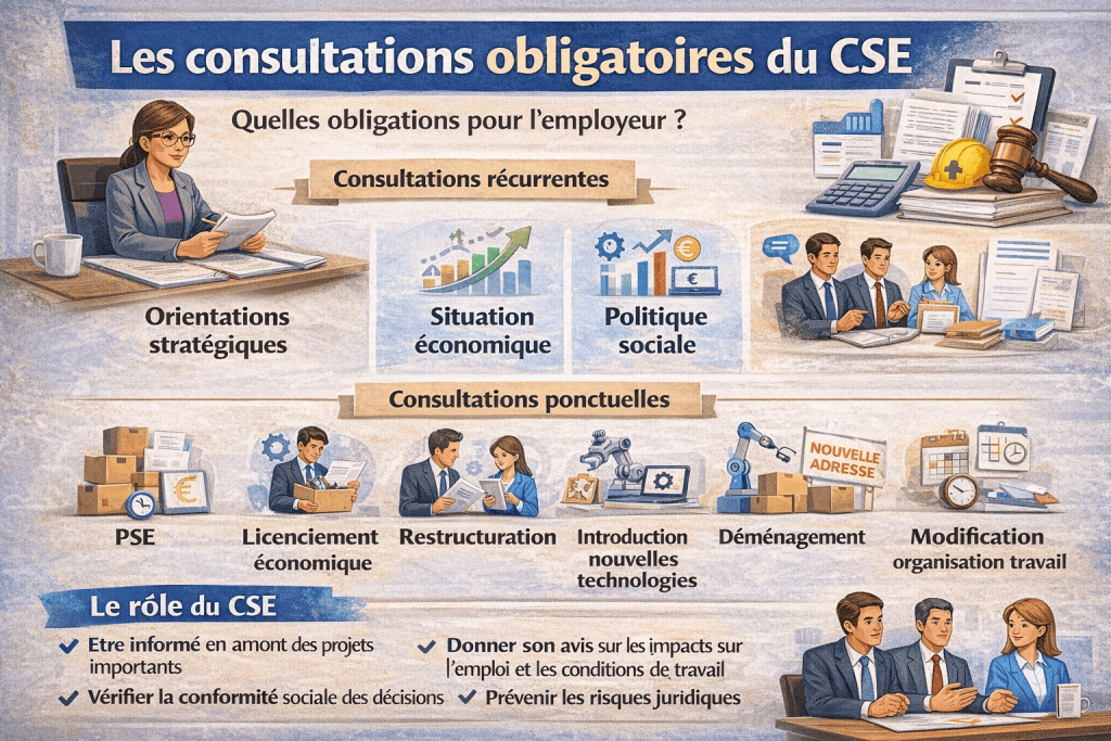 Les consultations obligatoires du CSE