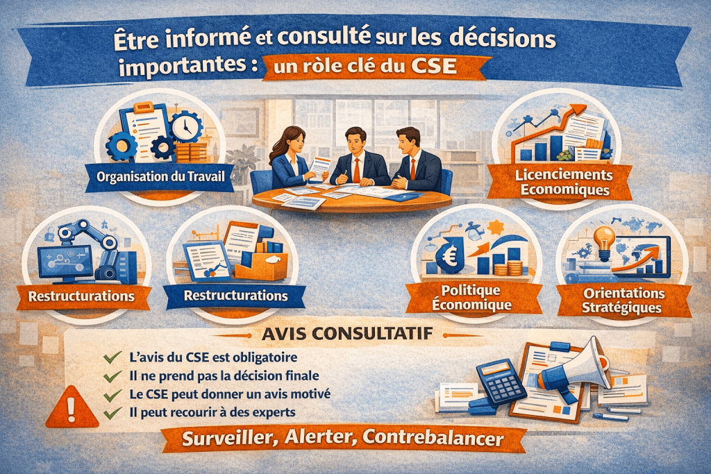 Être informé et consulté sur les décisions importantes : un rôle clé du CSE