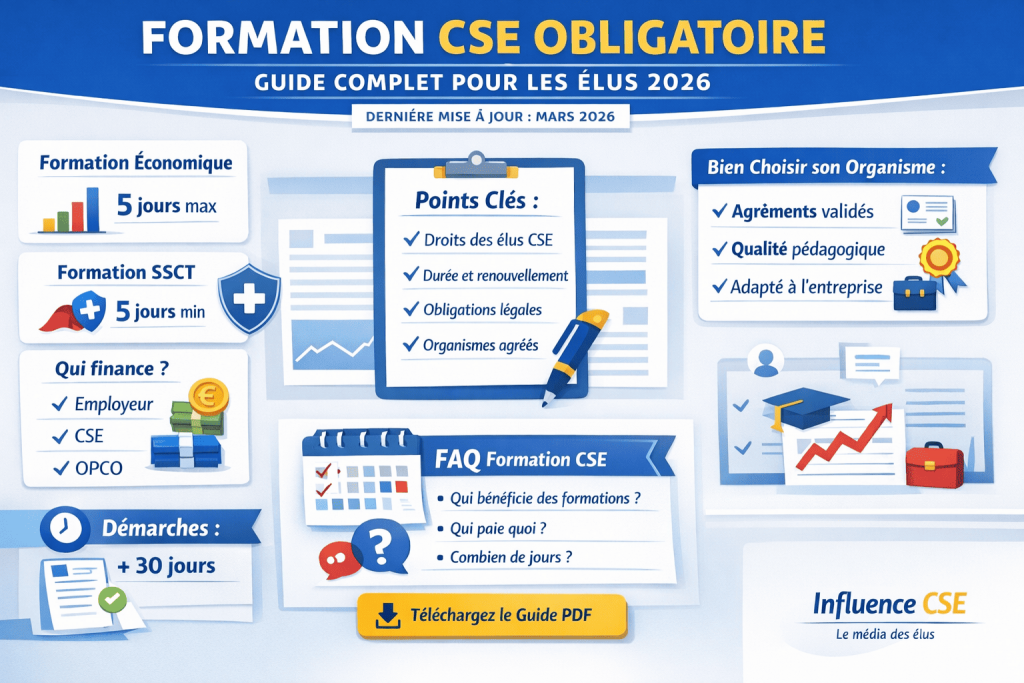 Formation CSE obligatoire : guide complet pour les élus 2026