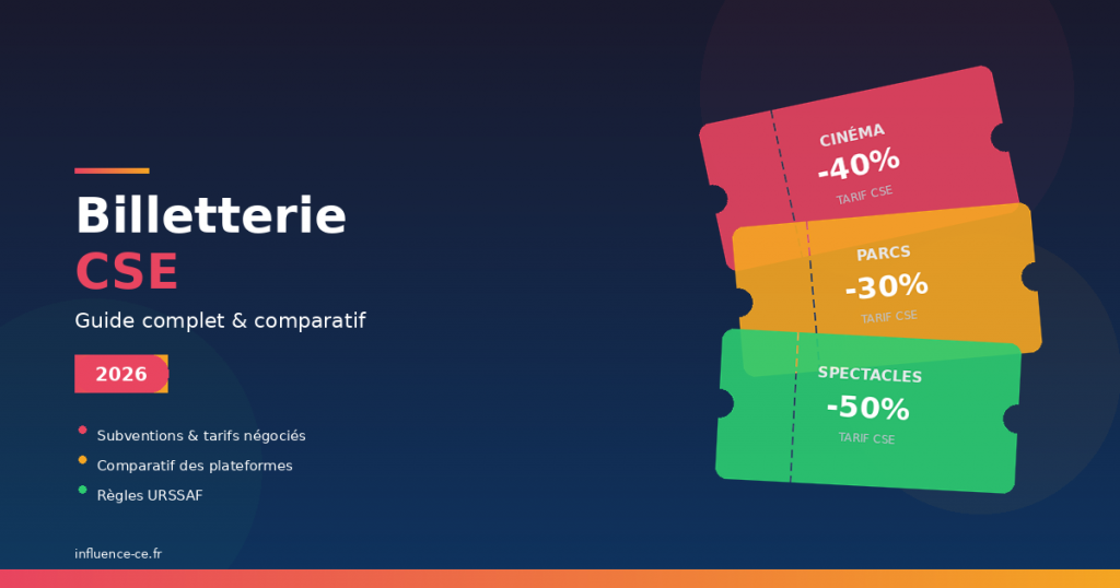 Billetterie CSE : comment ça marche ? Guide complet et comparatif 2026