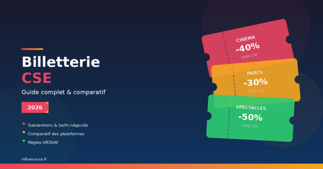 Billetterie CSE : comment ça marche ? Guide complet et comparatif 2026