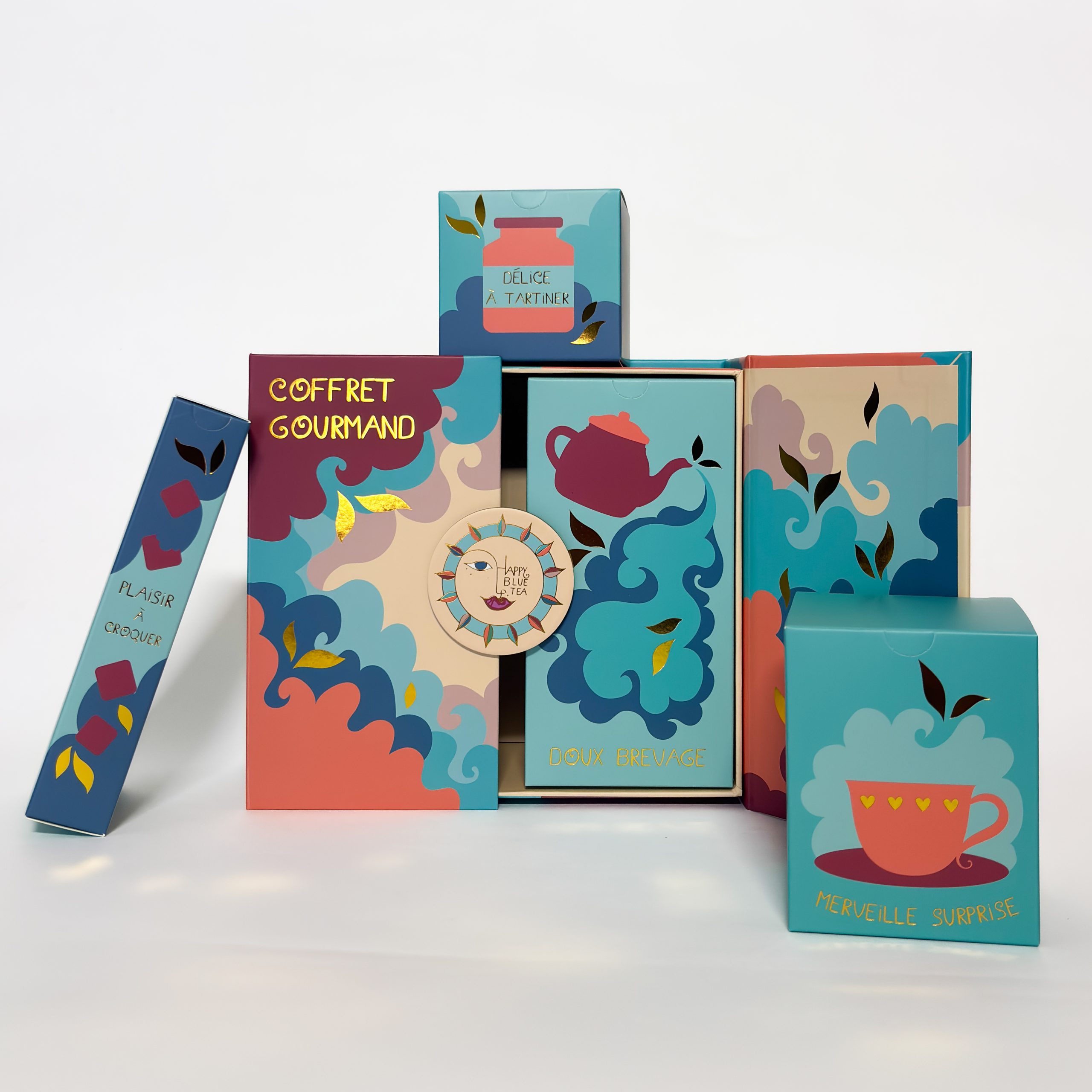 Coffrets de thés Happy Blue Tea personnalisables pour les CSE